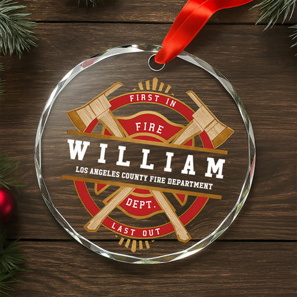 First In Fire Last Out Firefighter Tools Emblem