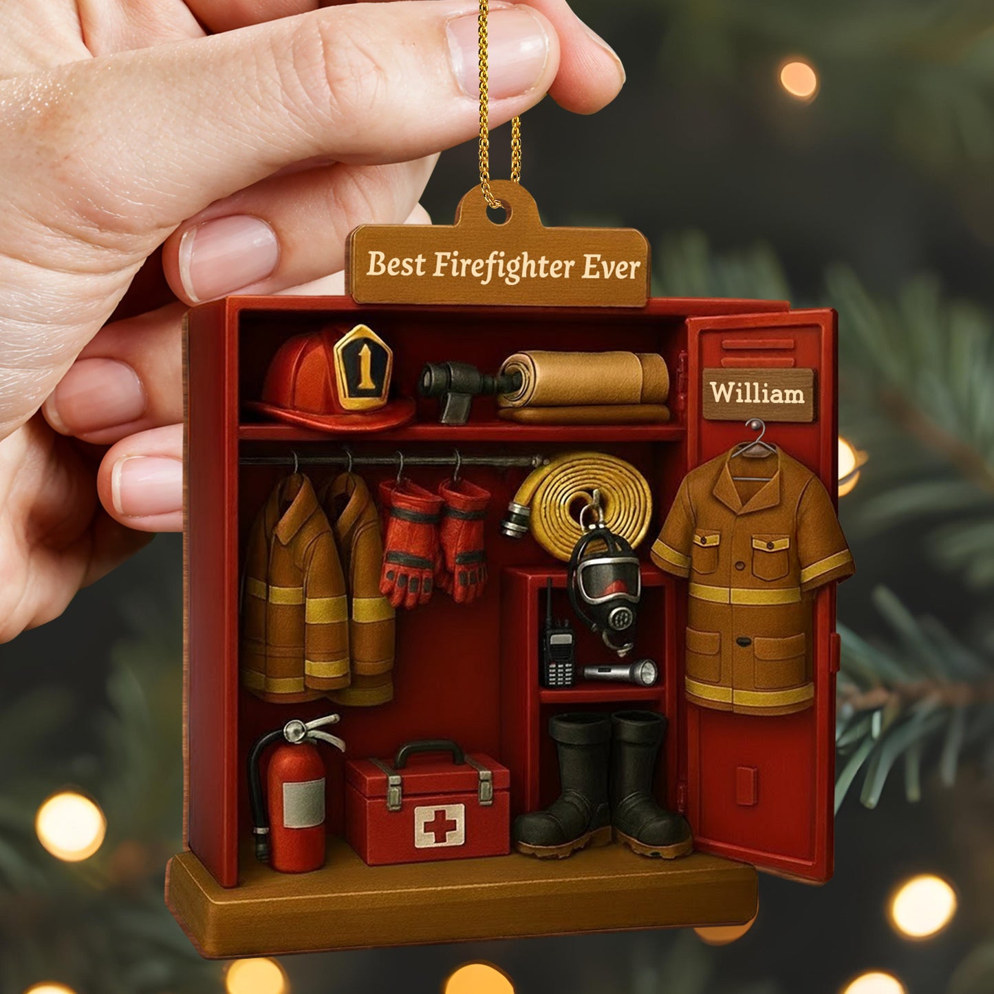 Best Firefighter Ever With Gear And Helmet