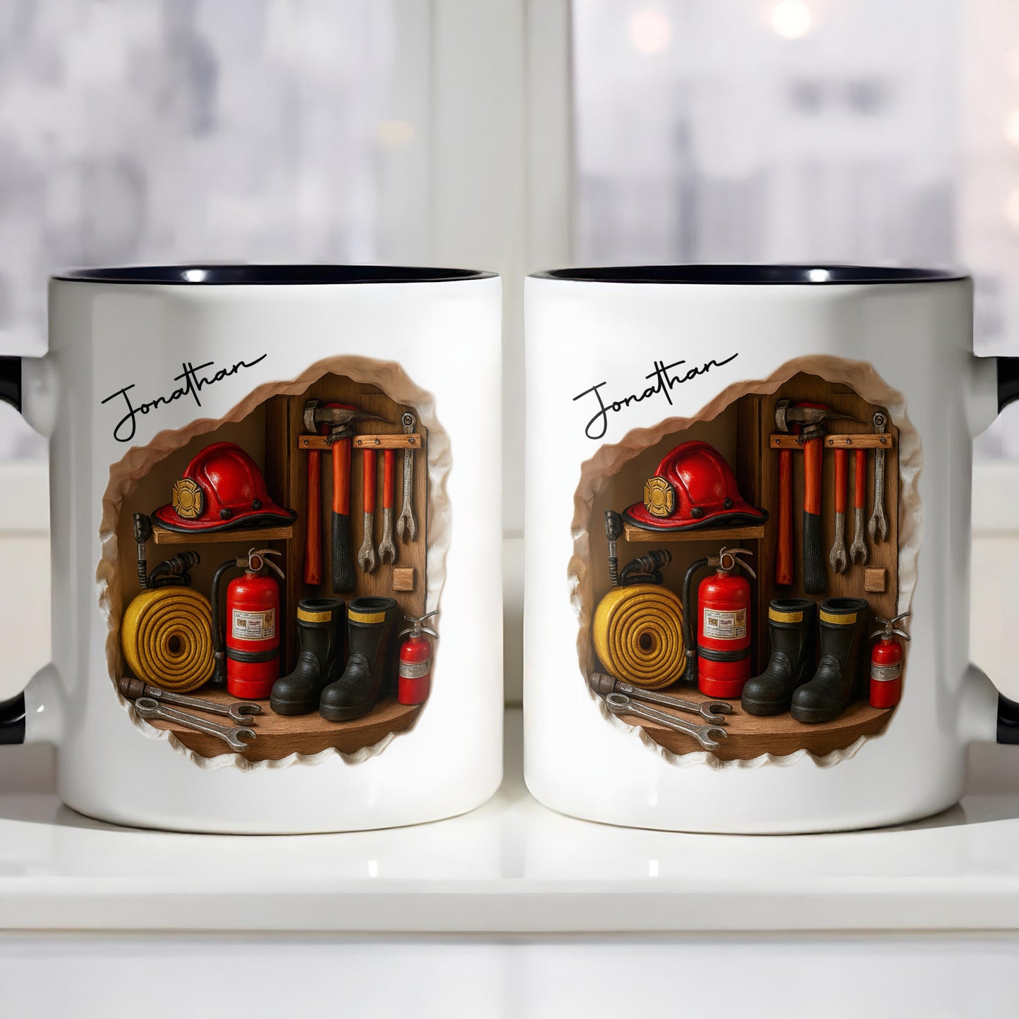 Custom Firefighting Equipment Tribute Mug