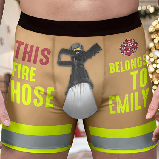 This Fire Hose Belongs To, Fire Hose And Fire Department Emblem