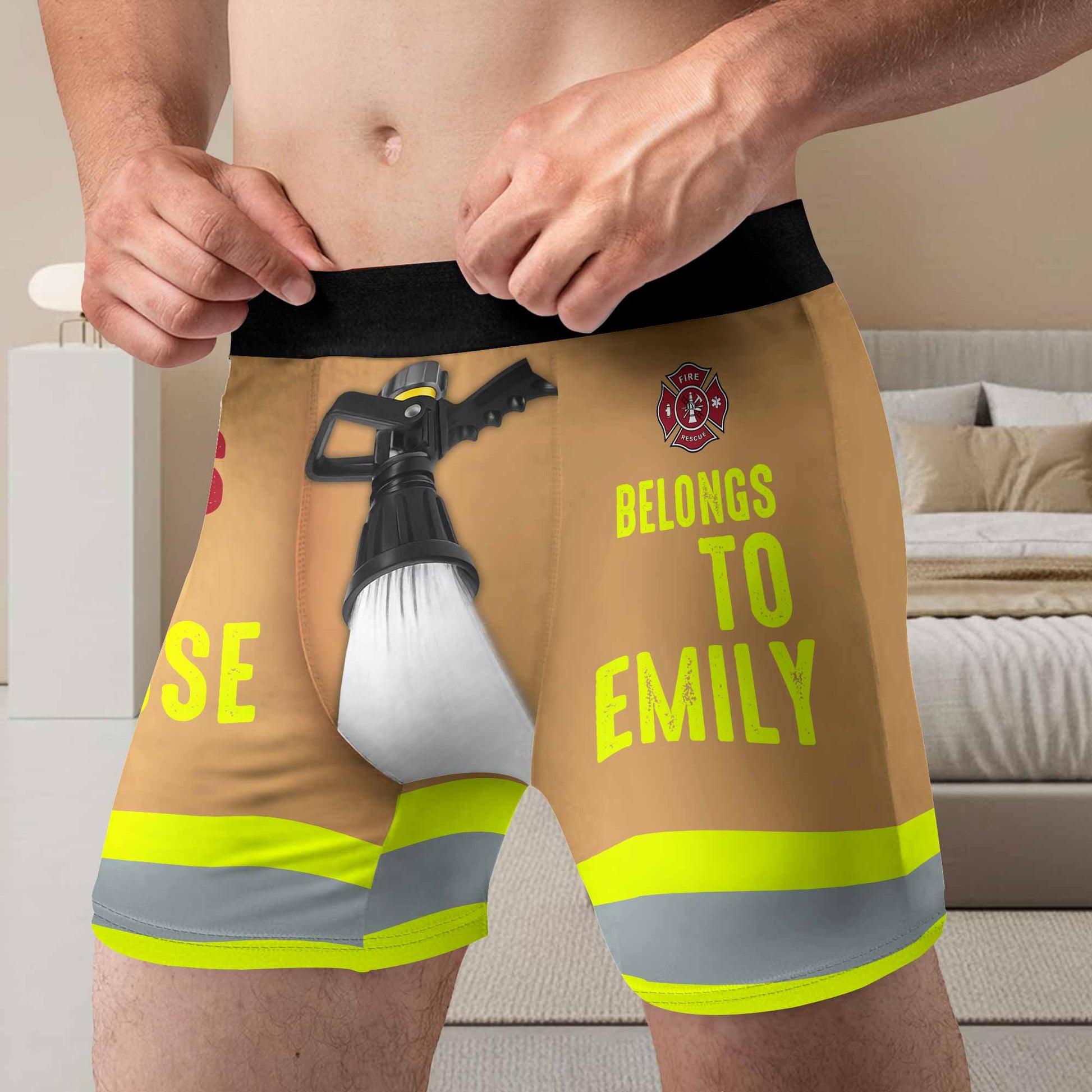 This Fire Hose Belongs To, Fire Hose And Fire Department Emblem