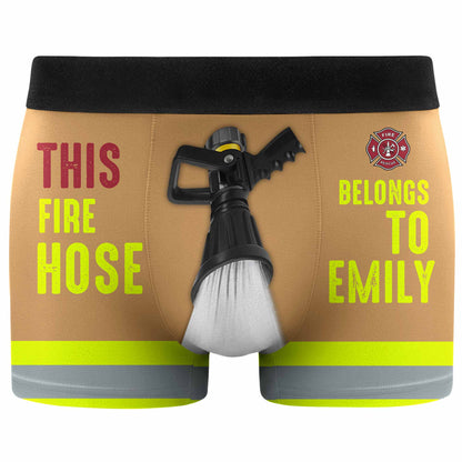 This Fire Hose Belongs To, Fire Hose And Fire Department Emblem