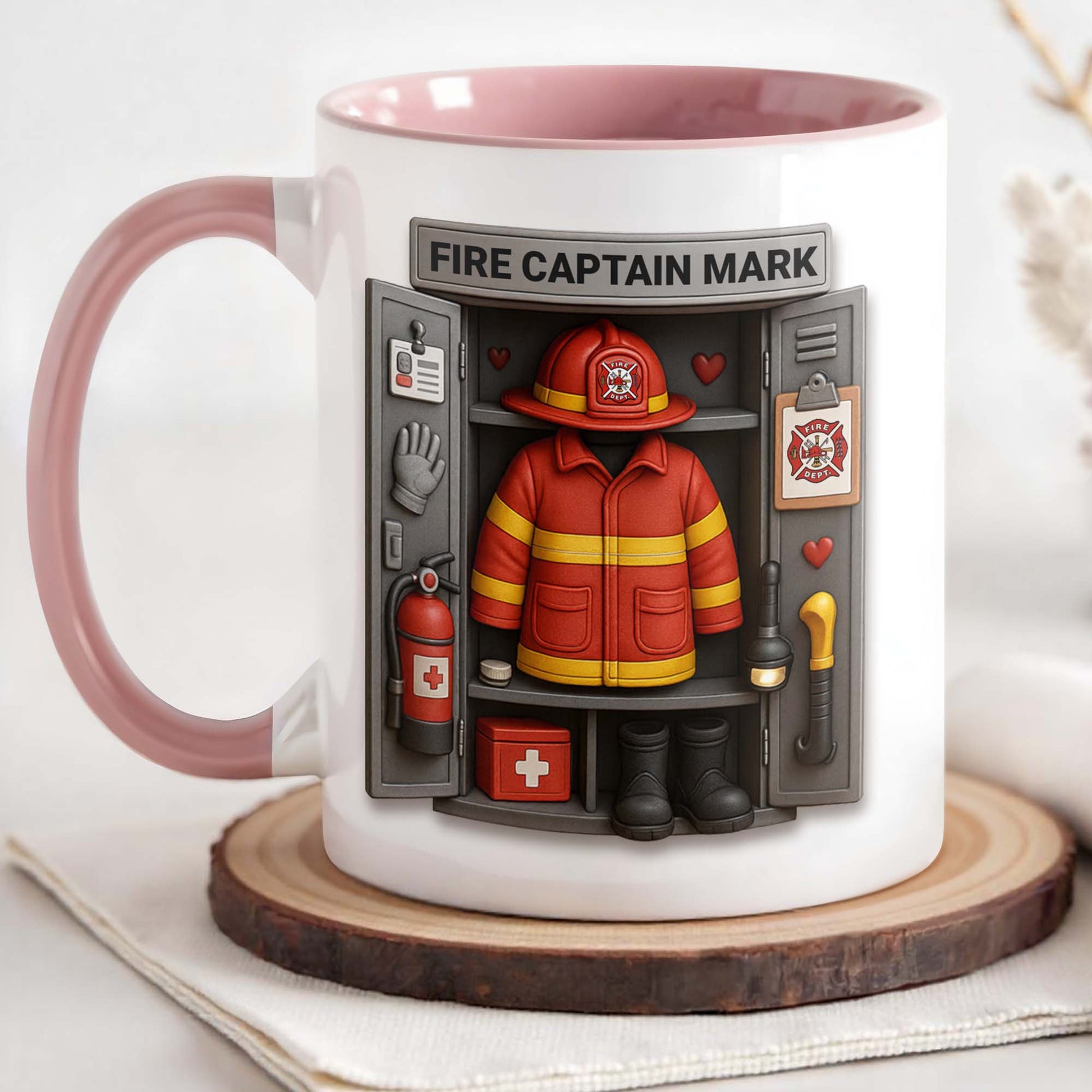 Fire Captain Mark, Firefighter Gear and Badge