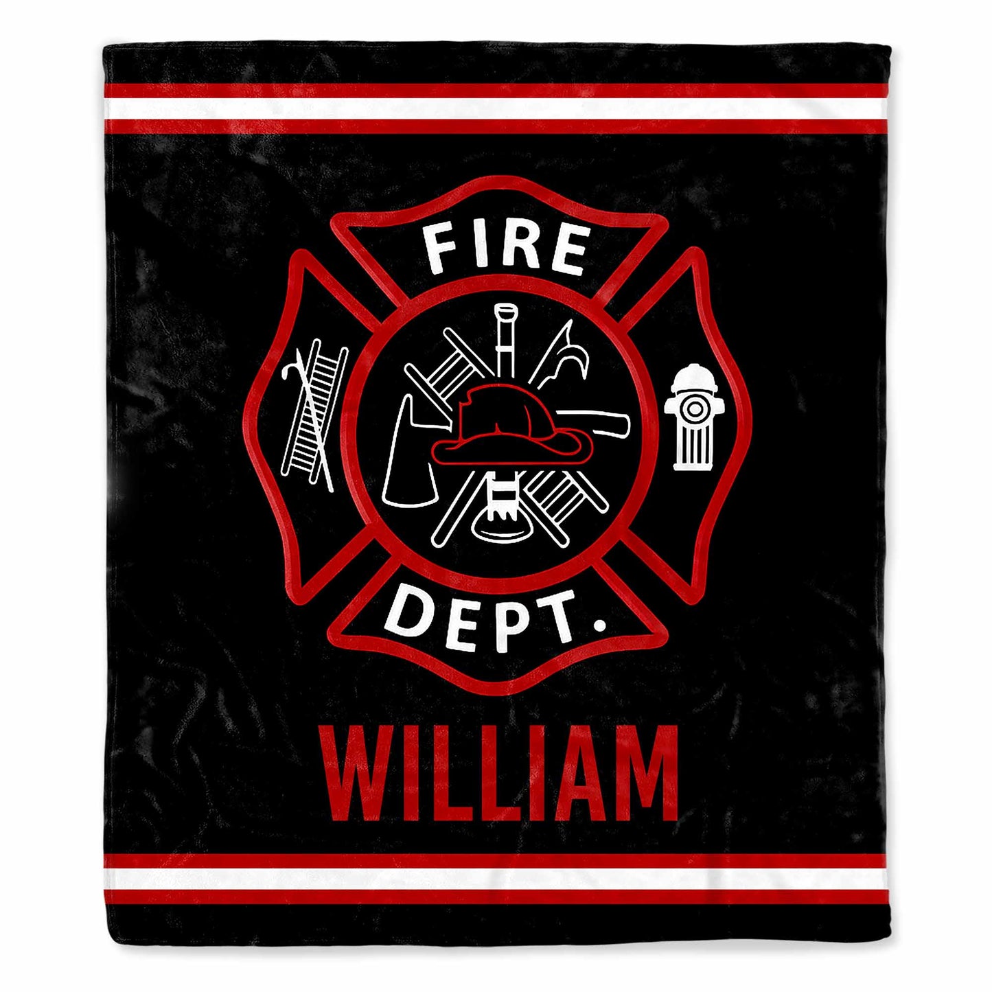 Fire Department Emblem With Firefighter Helmet And Axes