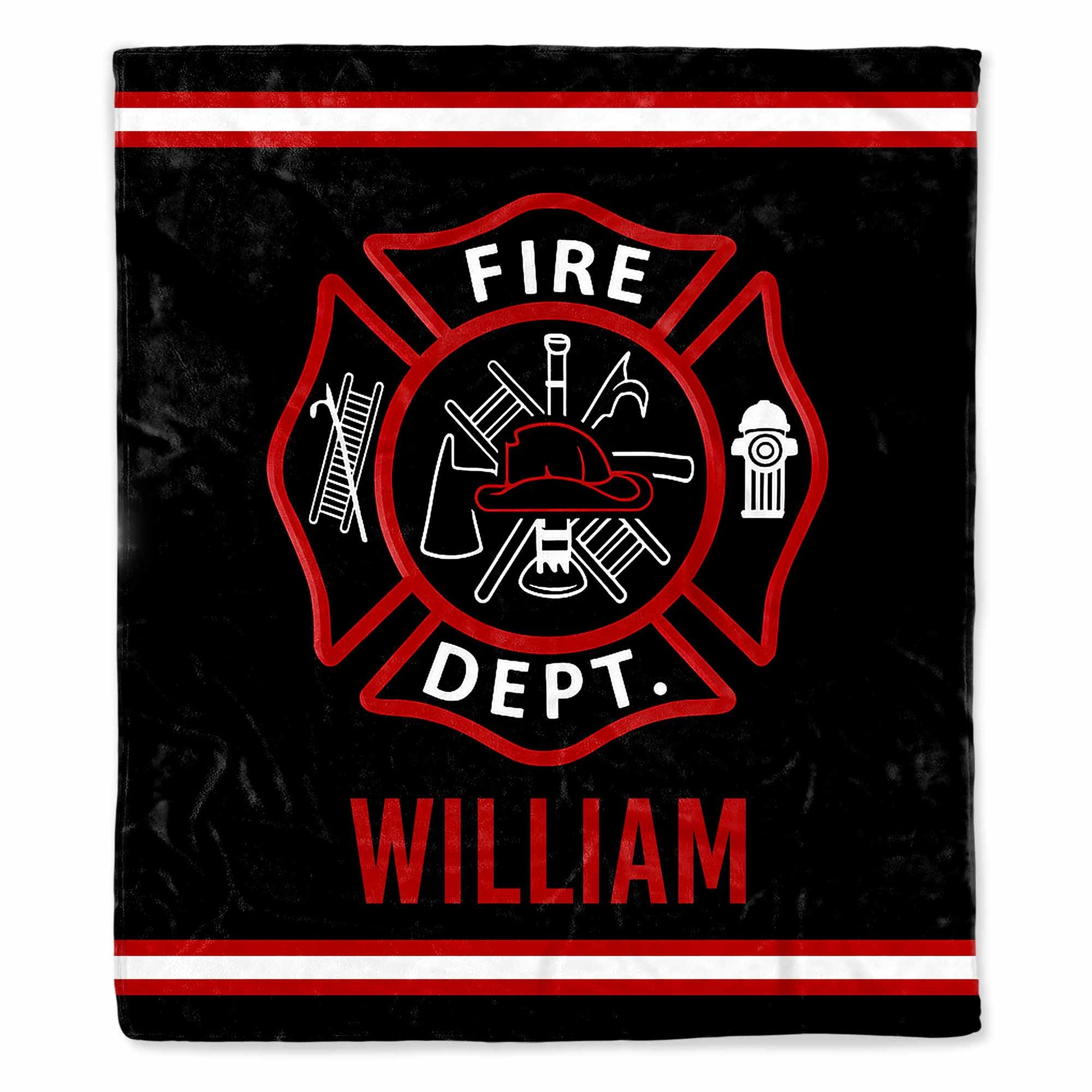 Fire Department Emblem With Firefighter Helmet And Axes