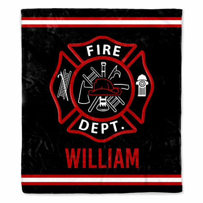 Fire Department Emblem With Firefighter Helmet And Axes