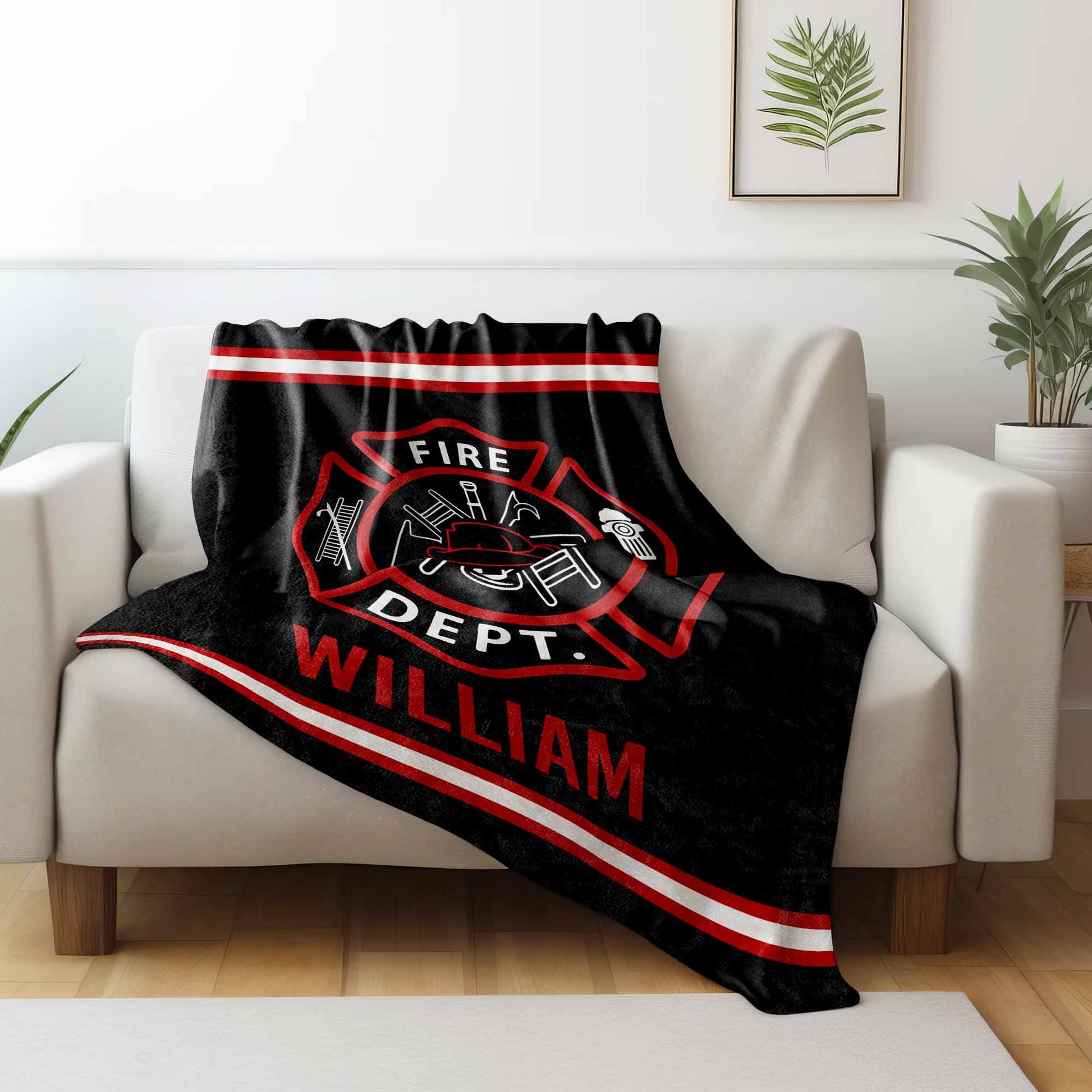 Fire Department Emblem With Firefighter Helmet And Axes