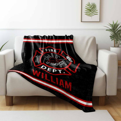 Fire Department Emblem With Firefighter Helmet And Axes