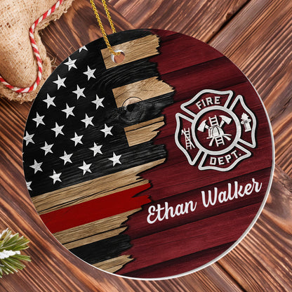 Celebrate Our Heroes Fire Department Emblem Ornament
