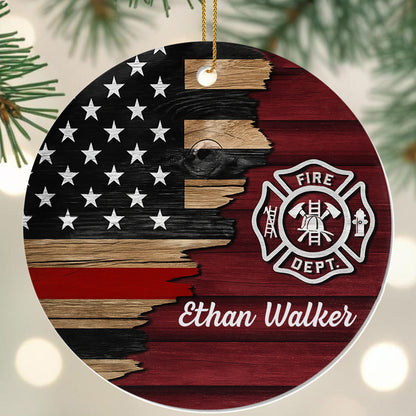 Celebrate Our Heroes Fire Department Emblem Ornament