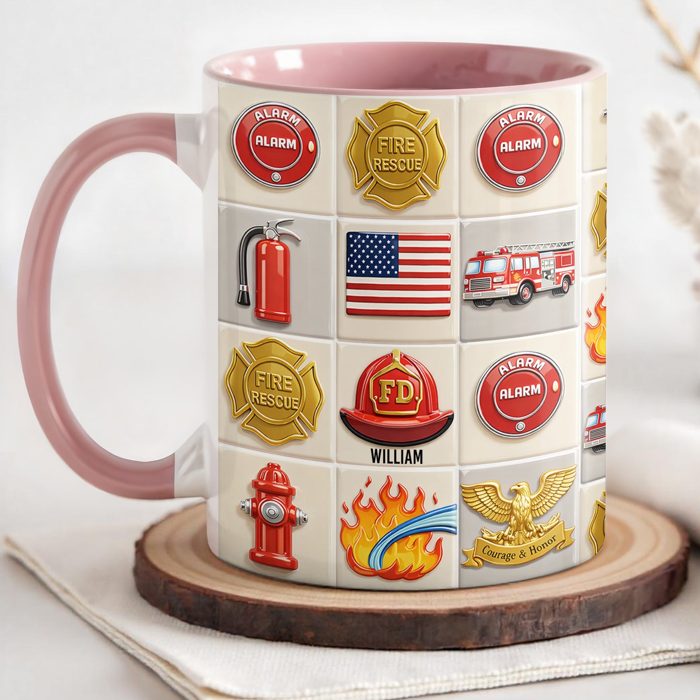 Celebrate Bravery With Firefighter Themed Mug