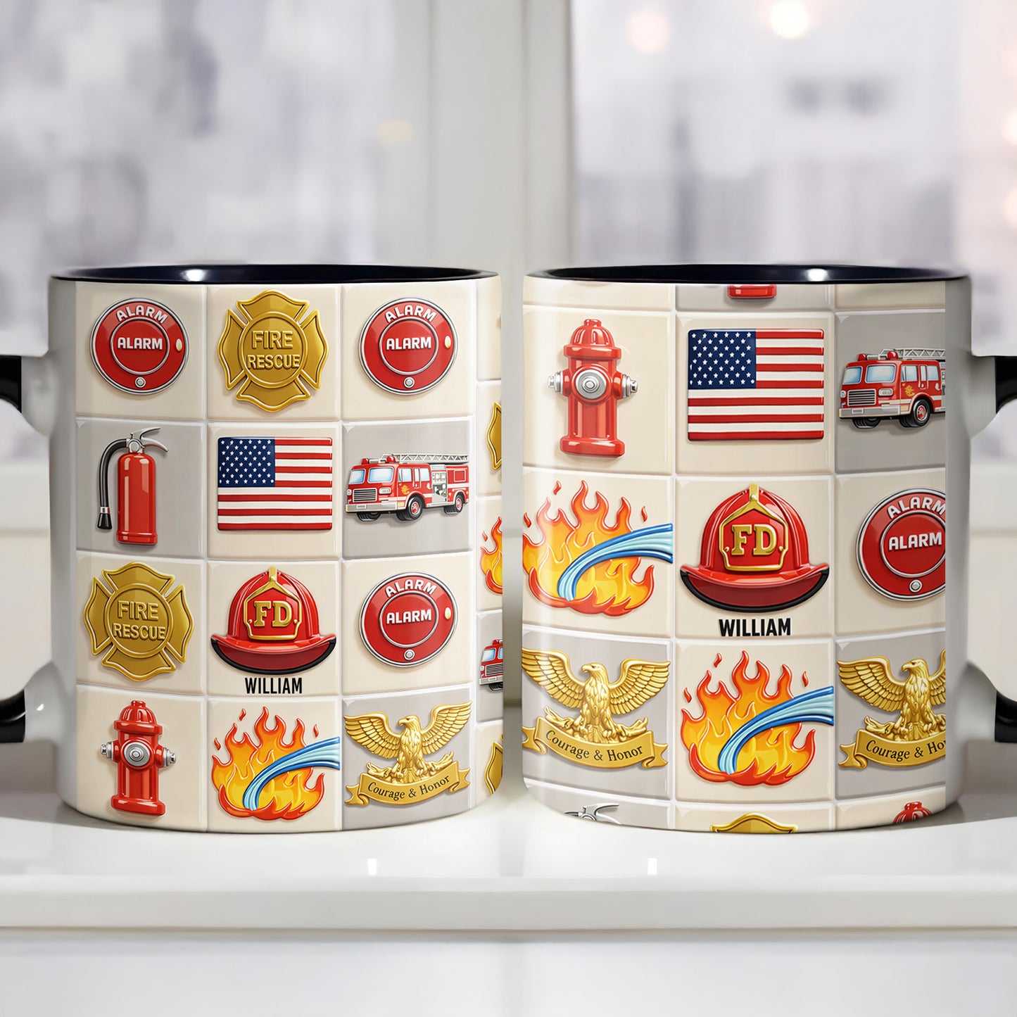 Celebrate Bravery With Firefighter Themed Mug