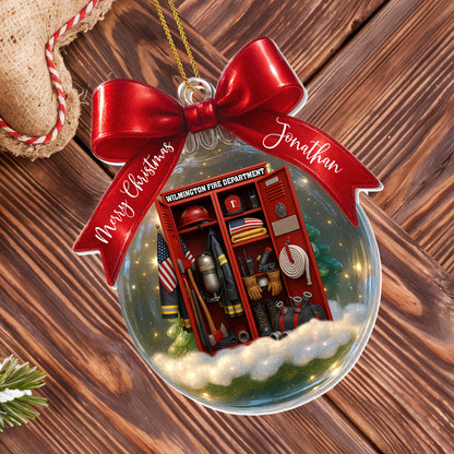 Merry Christmas Firefighting Equipment Ornament