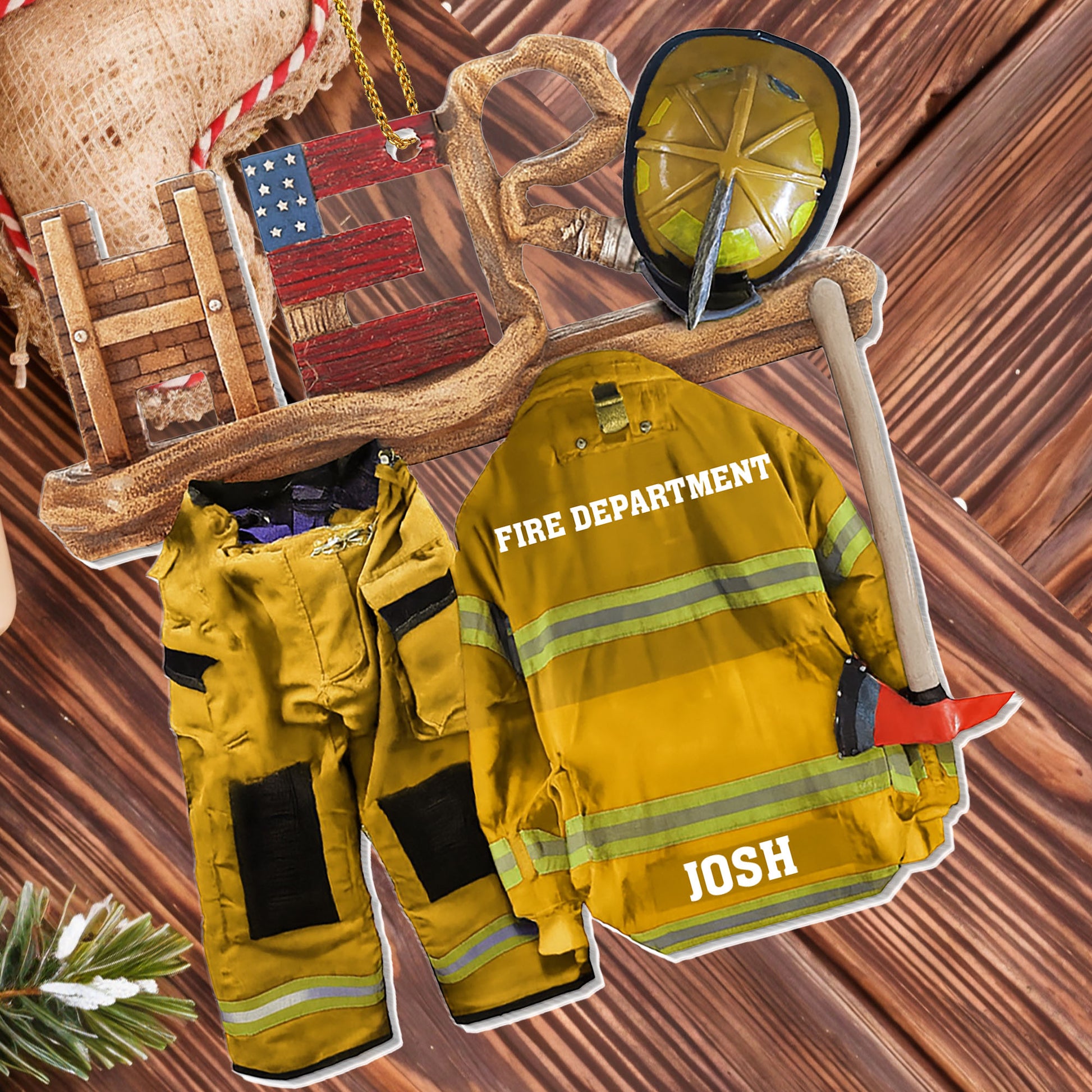 To My Hero, Thank You For Your Service, Firefighter Jacket And Axe