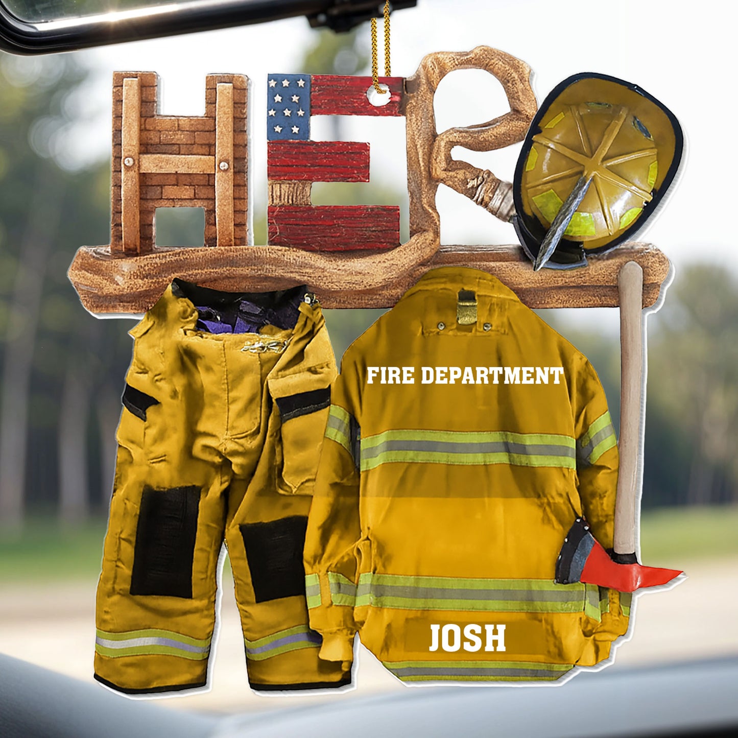 To My Hero, Thank You For Your Service, Firefighter Jacket And Axe