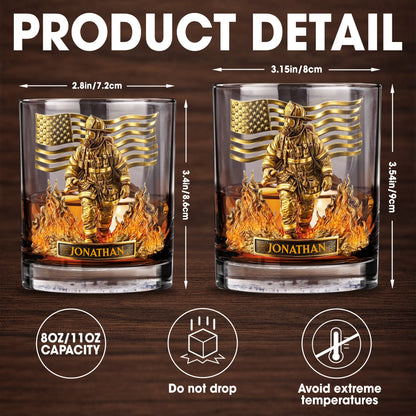 Celebrate Our Heroes, Brave Firefighter And American Flag