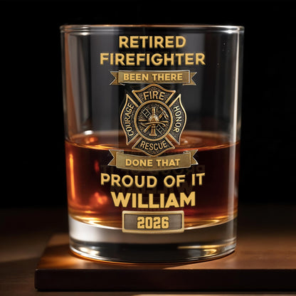 Retired Firefighter Courage Fire Honor Rescue Badge
