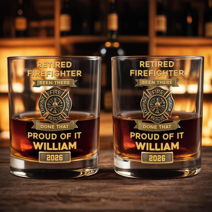 Retired Firefighter Courage Fire Honor Rescue Badge