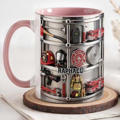 To My Brave Firefighter Fire Truck and Gear