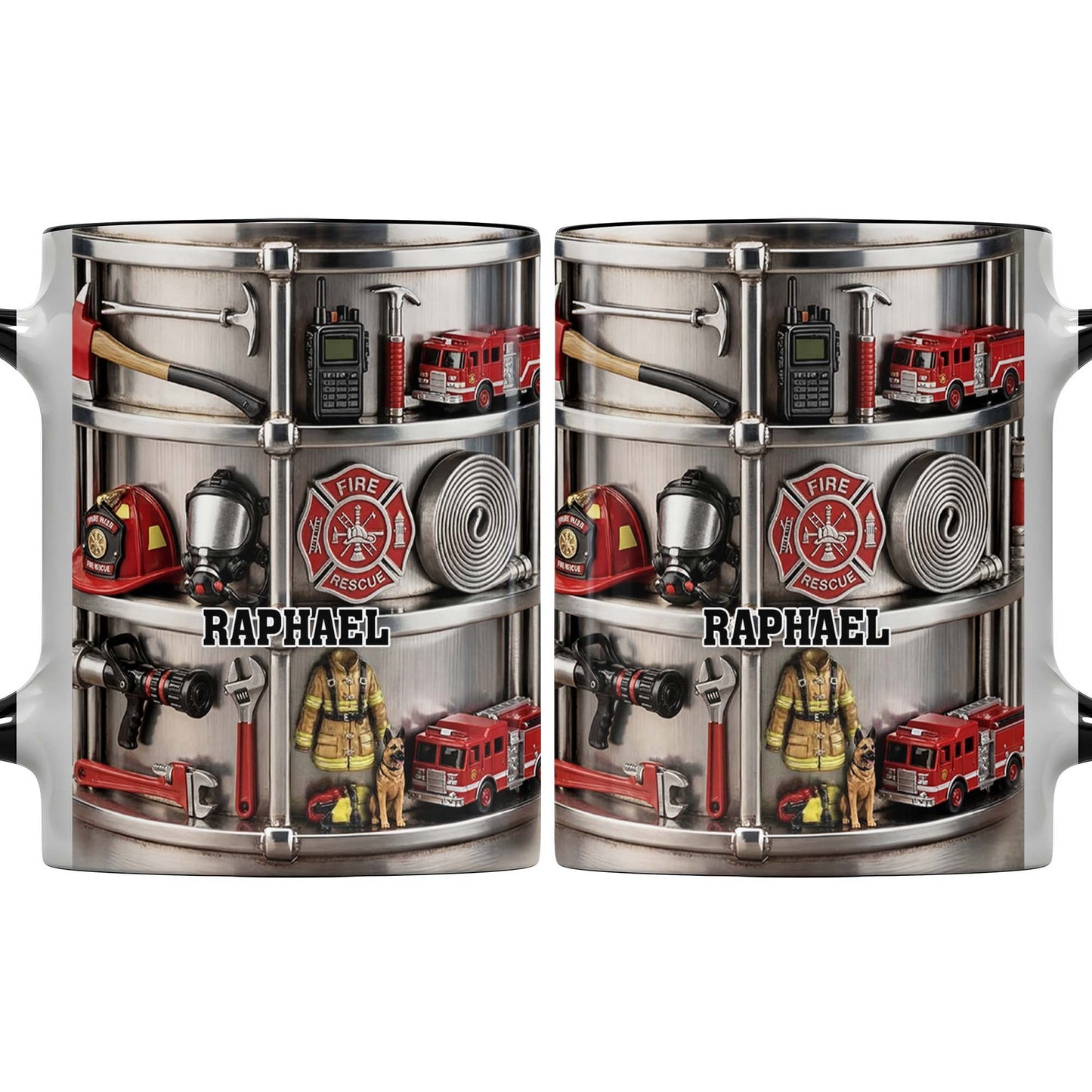 To My Brave Firefighter Fire Truck and Gear