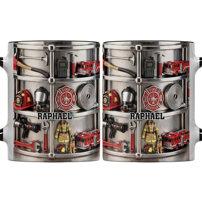 To My Brave Firefighter Fire Truck and Gear