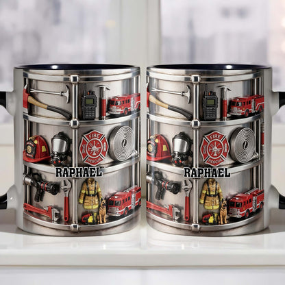 To My Brave Firefighter Fire Truck and Gear