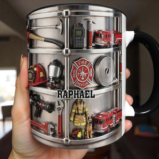 To My Brave Firefighter Fire Truck and Gear
