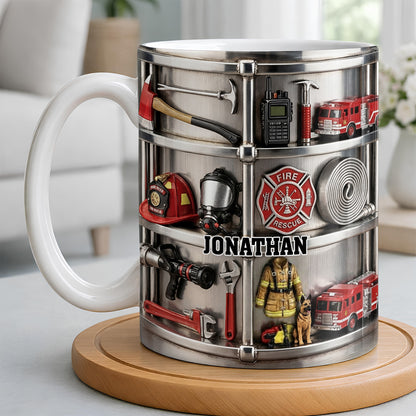 Fire Rescue Themed Personalized Coffee Mug
