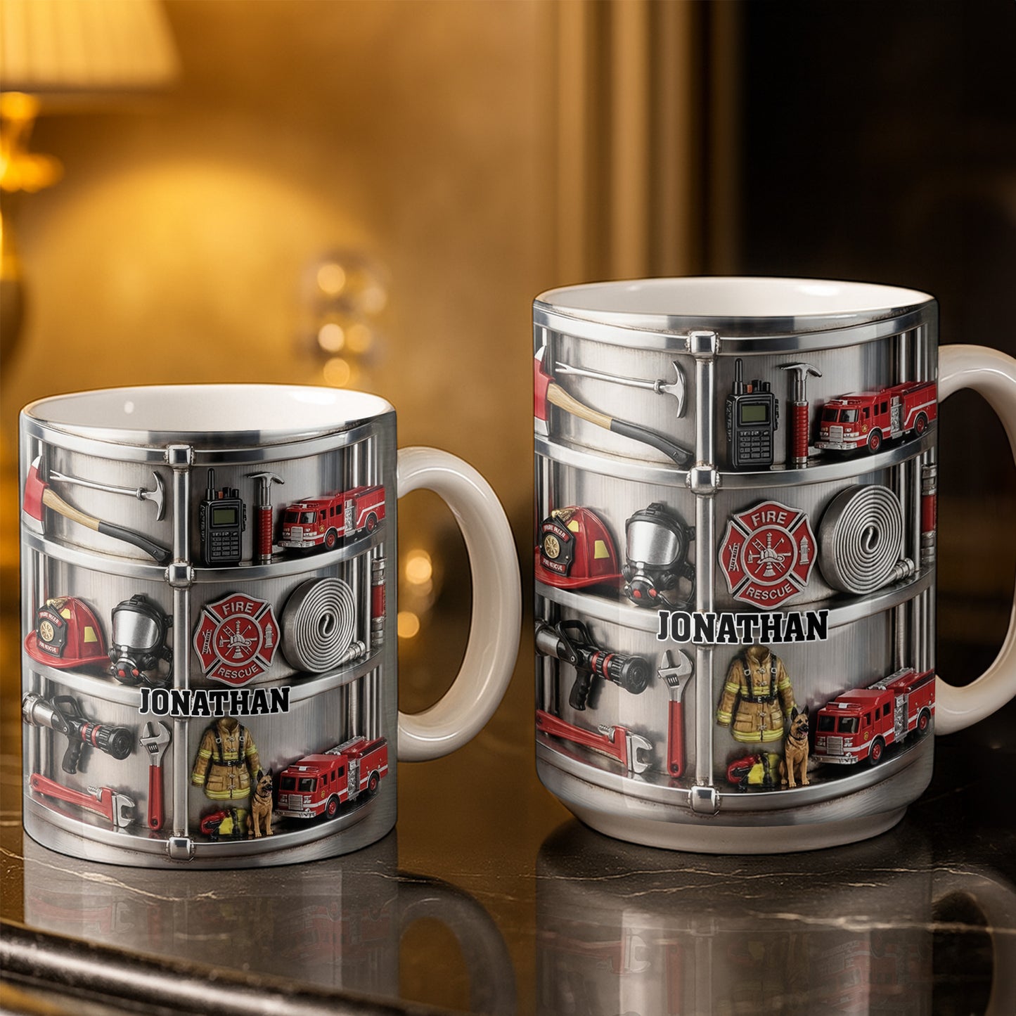 Fire Rescue Themed Personalized Coffee Mug