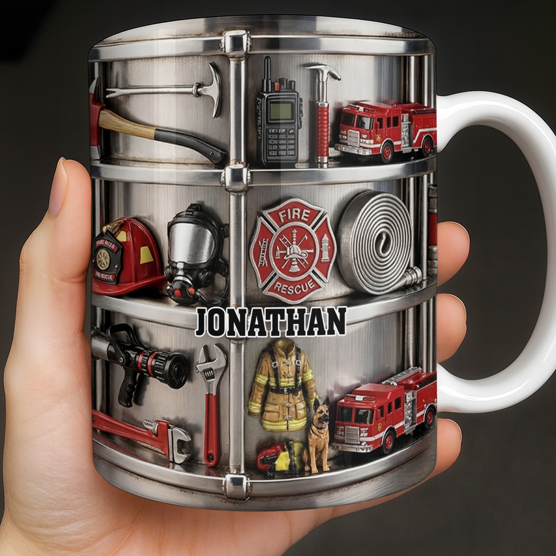 Fire Rescue Themed Personalized Coffee Mug