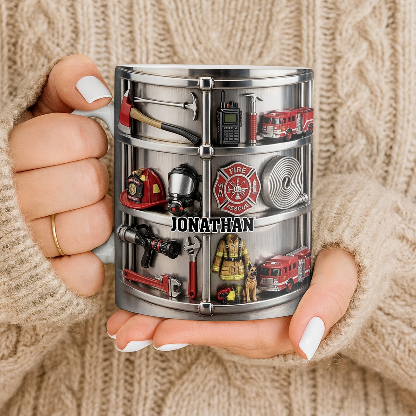 Fire Rescue Themed Personalized Coffee Mug