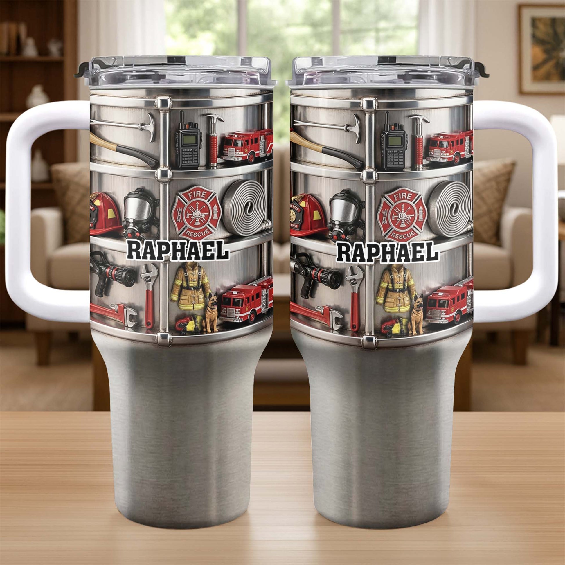 To My Firefighter Hero, Firetruck And Gear