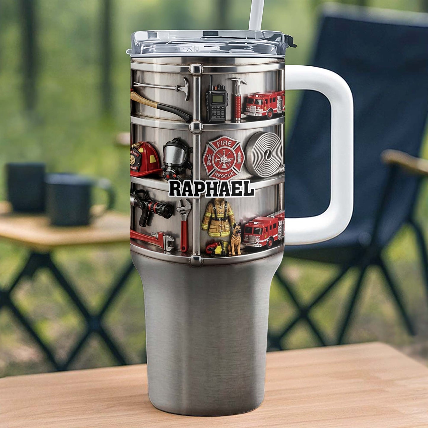 To My Firefighter Hero, Firetruck And Gear