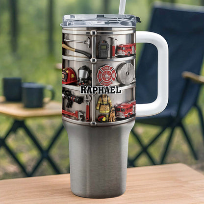 To My Firefighter Hero, Firetruck And Gear