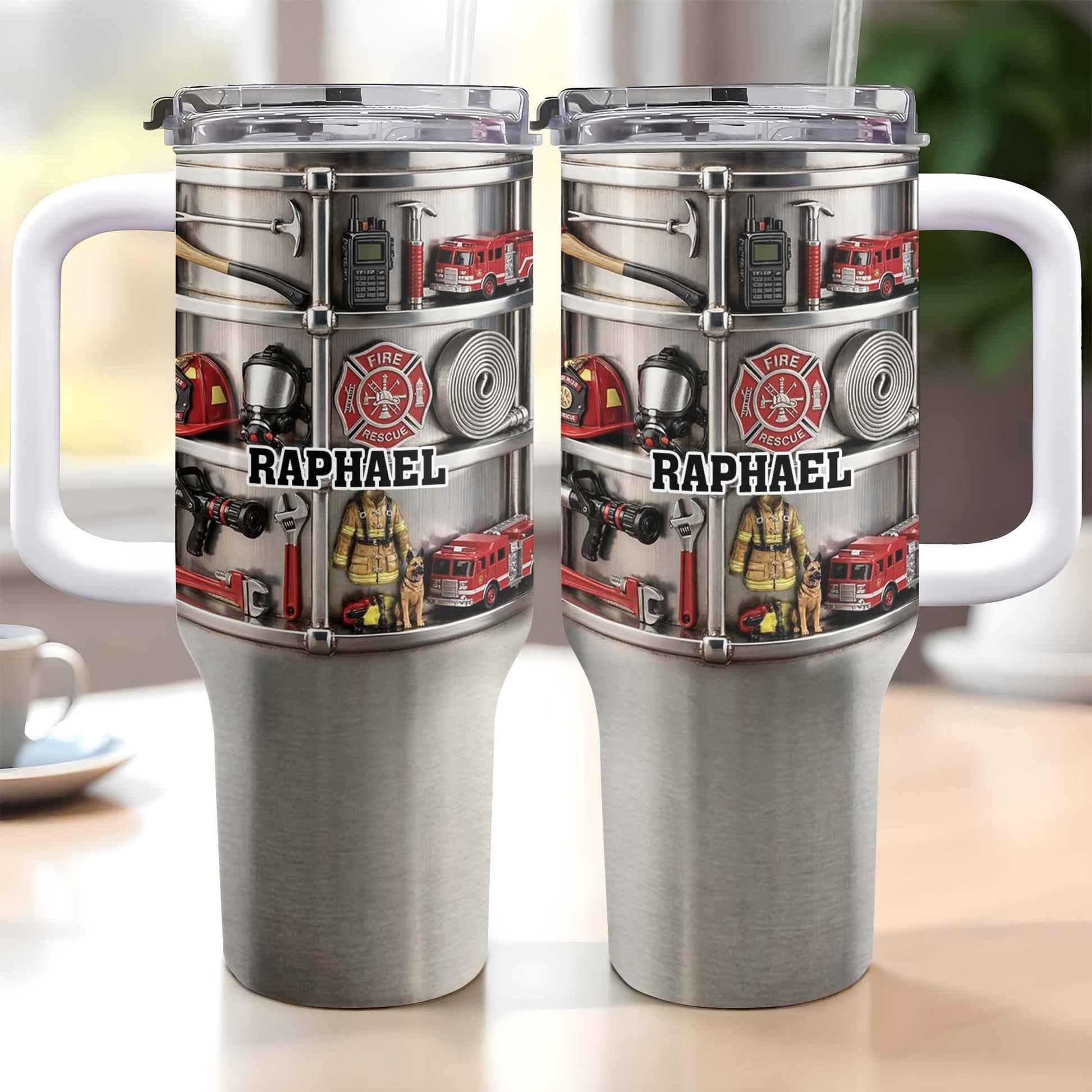 To My Firefighter Hero, Firetruck And Gear