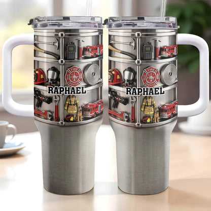 To My Firefighter Hero, Firetruck And Gear