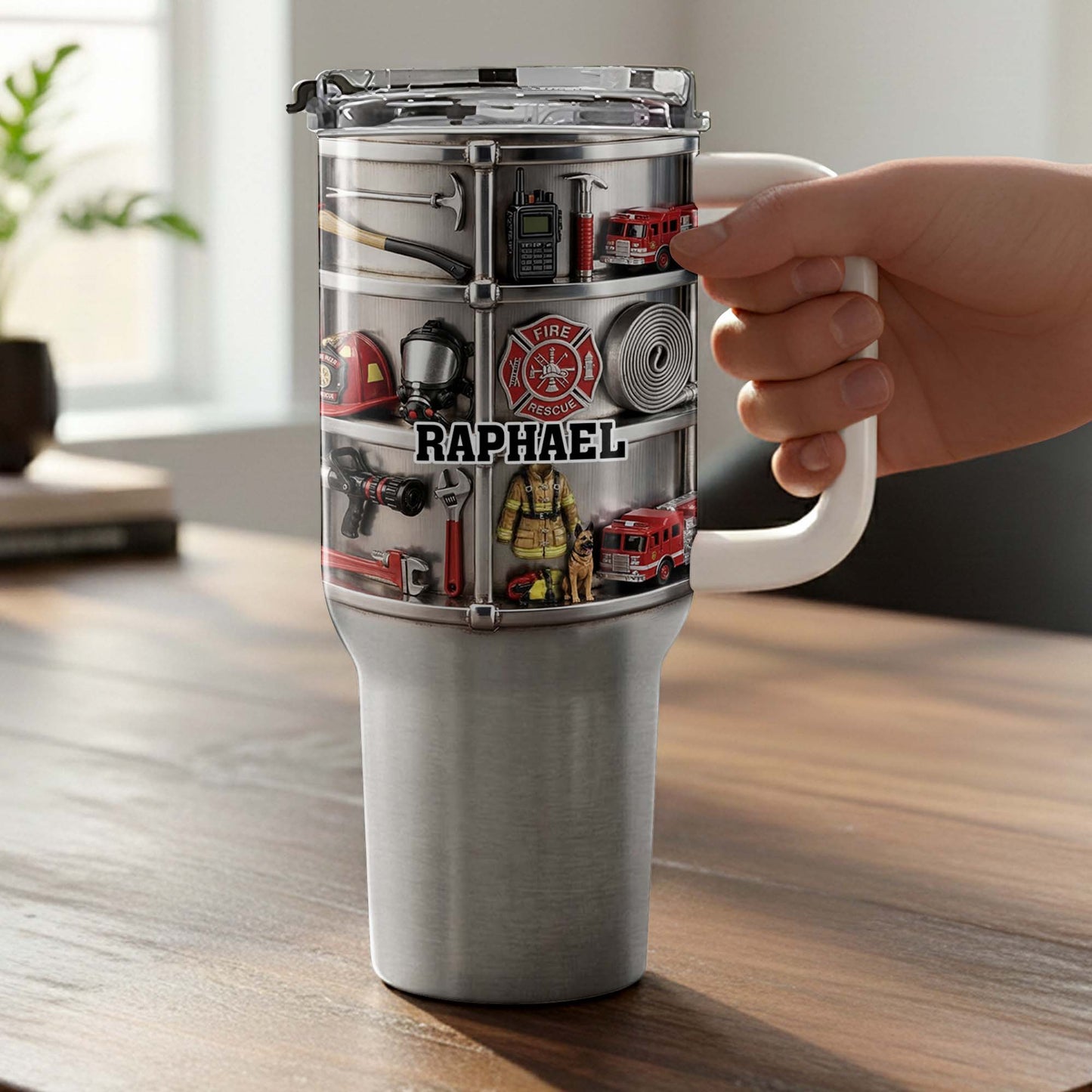 To My Firefighter Hero, Firetruck And Gear