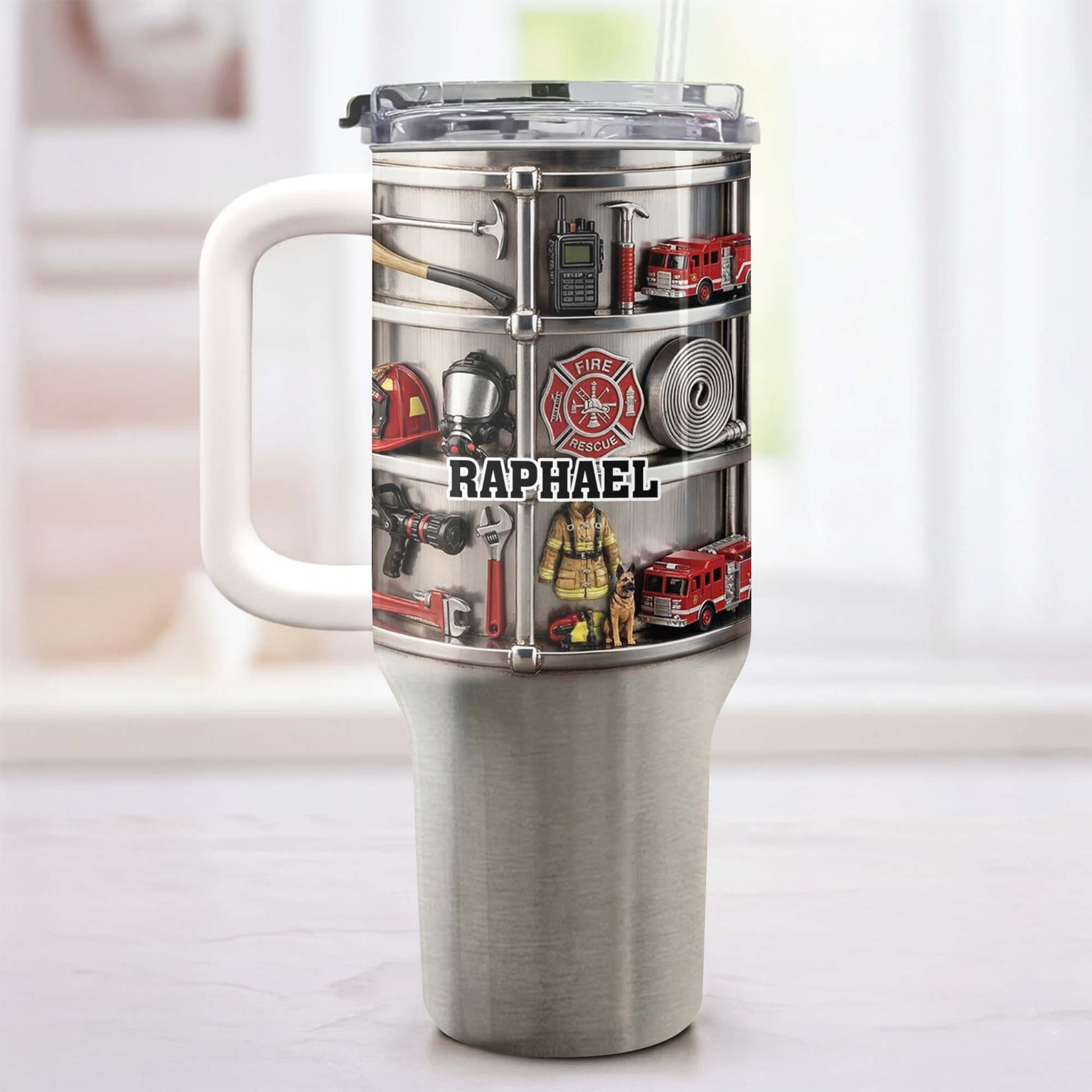 To My Firefighter Hero, Firetruck And Gear