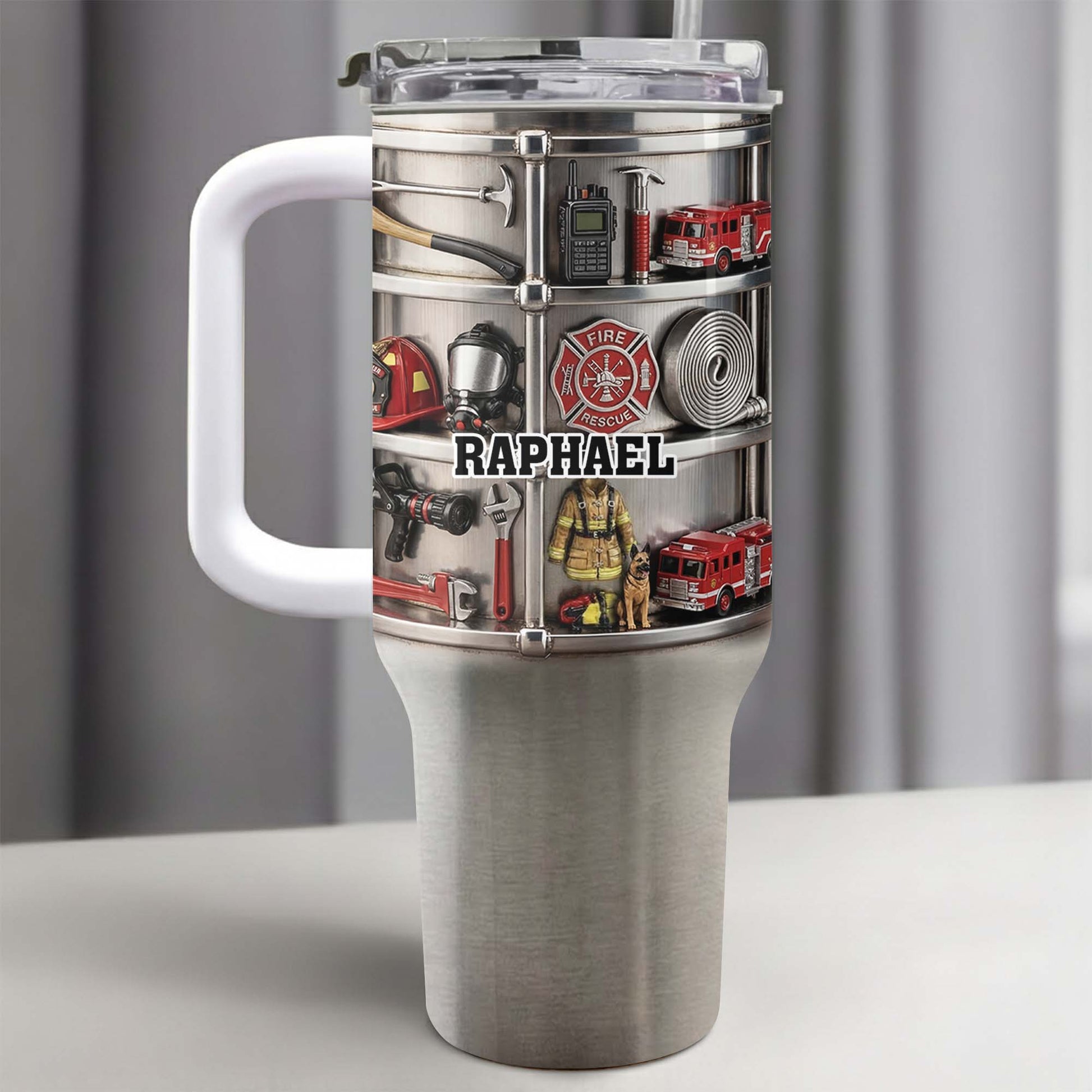 To My Firefighter Hero, Firetruck And Gear