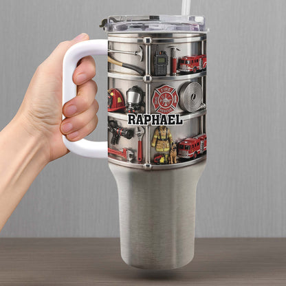 To My Firefighter Hero, Firetruck And Gear