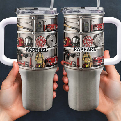 To My Firefighter Hero, Firetruck And Gear