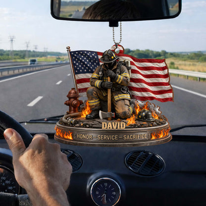 Honor, Service, Sacrifice Firefighter Ornament