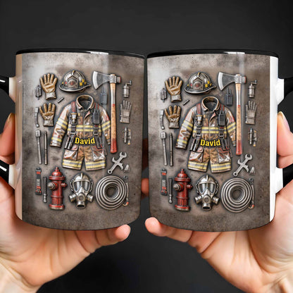 Brave Firefighter Gear Customized Mug