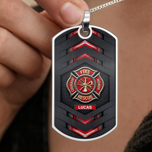 Fire Rescue Courage Honor Maltese Cross Firefighter Emblem