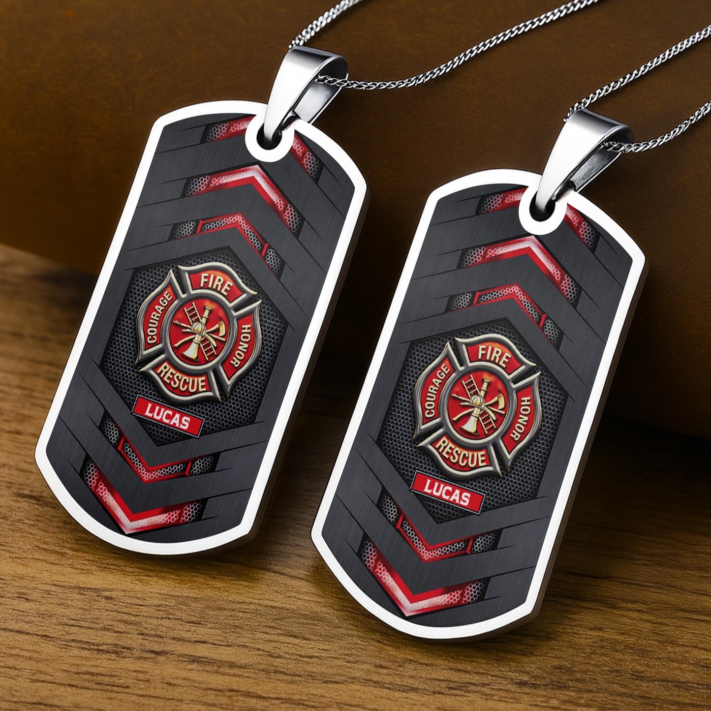 Fire Rescue Courage Honor Maltese Cross Firefighter Emblem