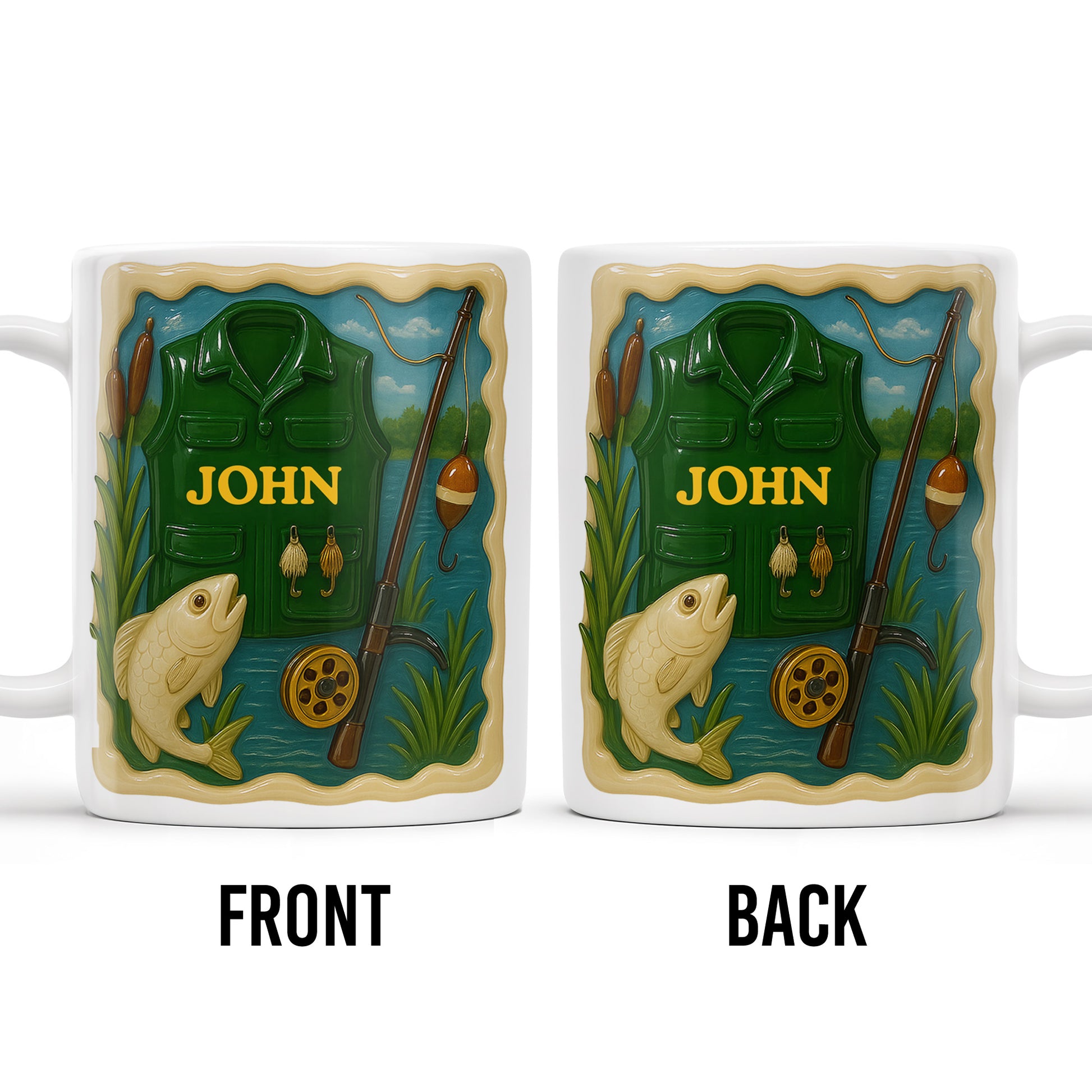 Personalized Custom Coffee Mug For Fishing Enthusiasts