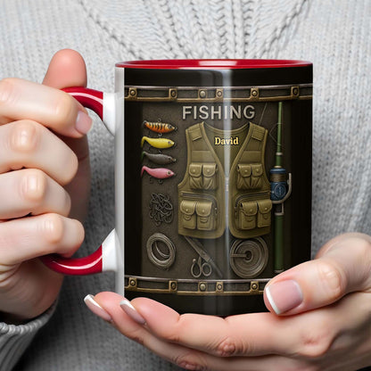 Customizable Fishing-Themed Design With Vest and Lures