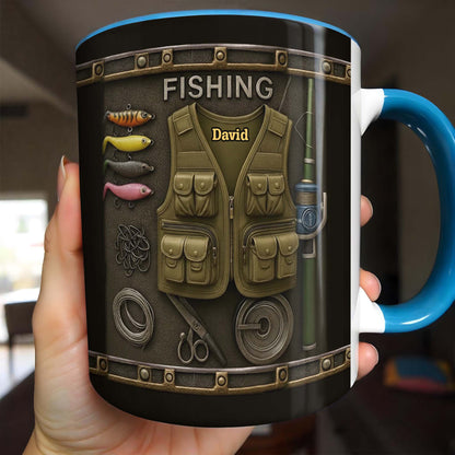 Customizable Fishing-Themed Design With Vest and Lures