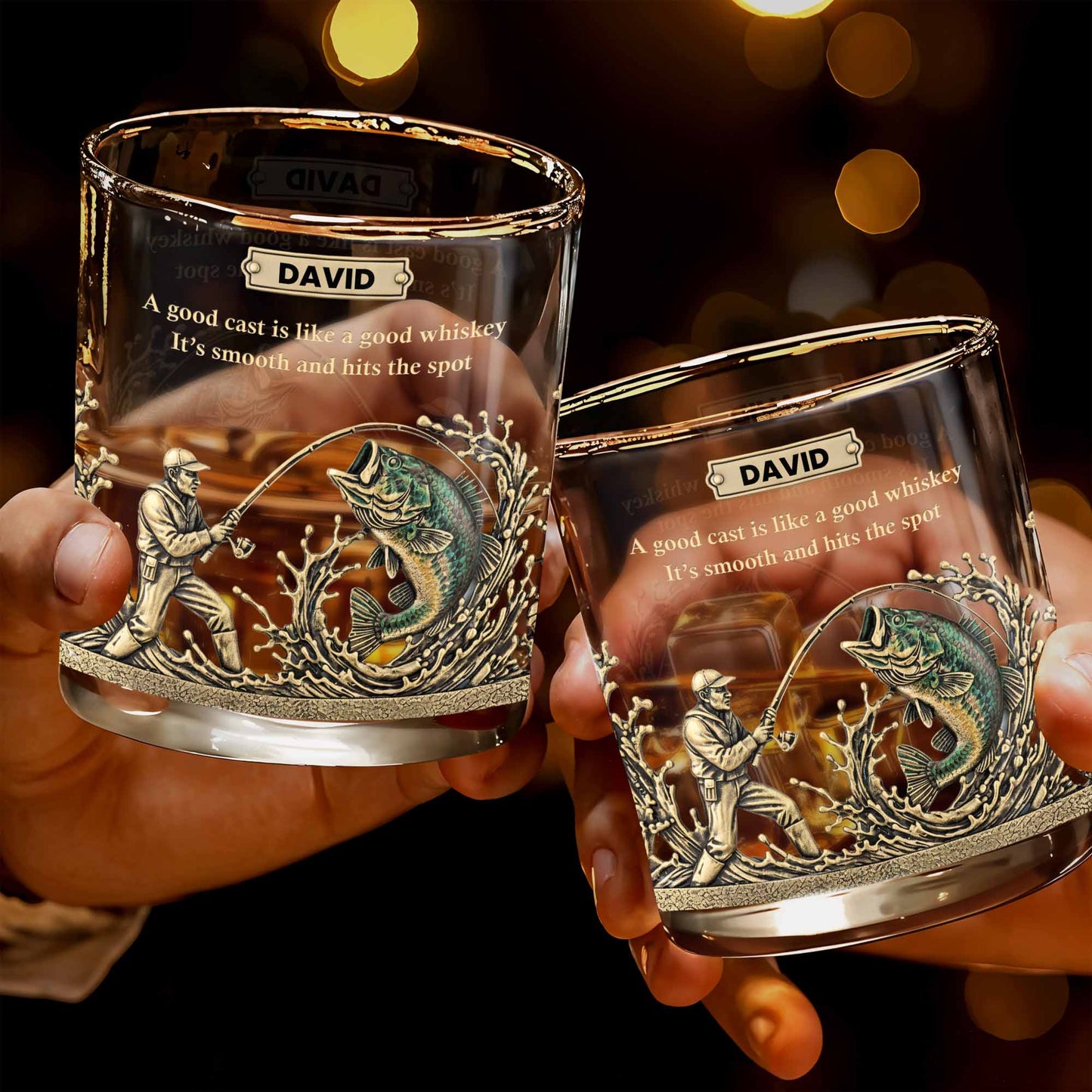 A Good Cast Is Like A Good Whiskey, Whiskey Glass For Fishing Enthusiasts