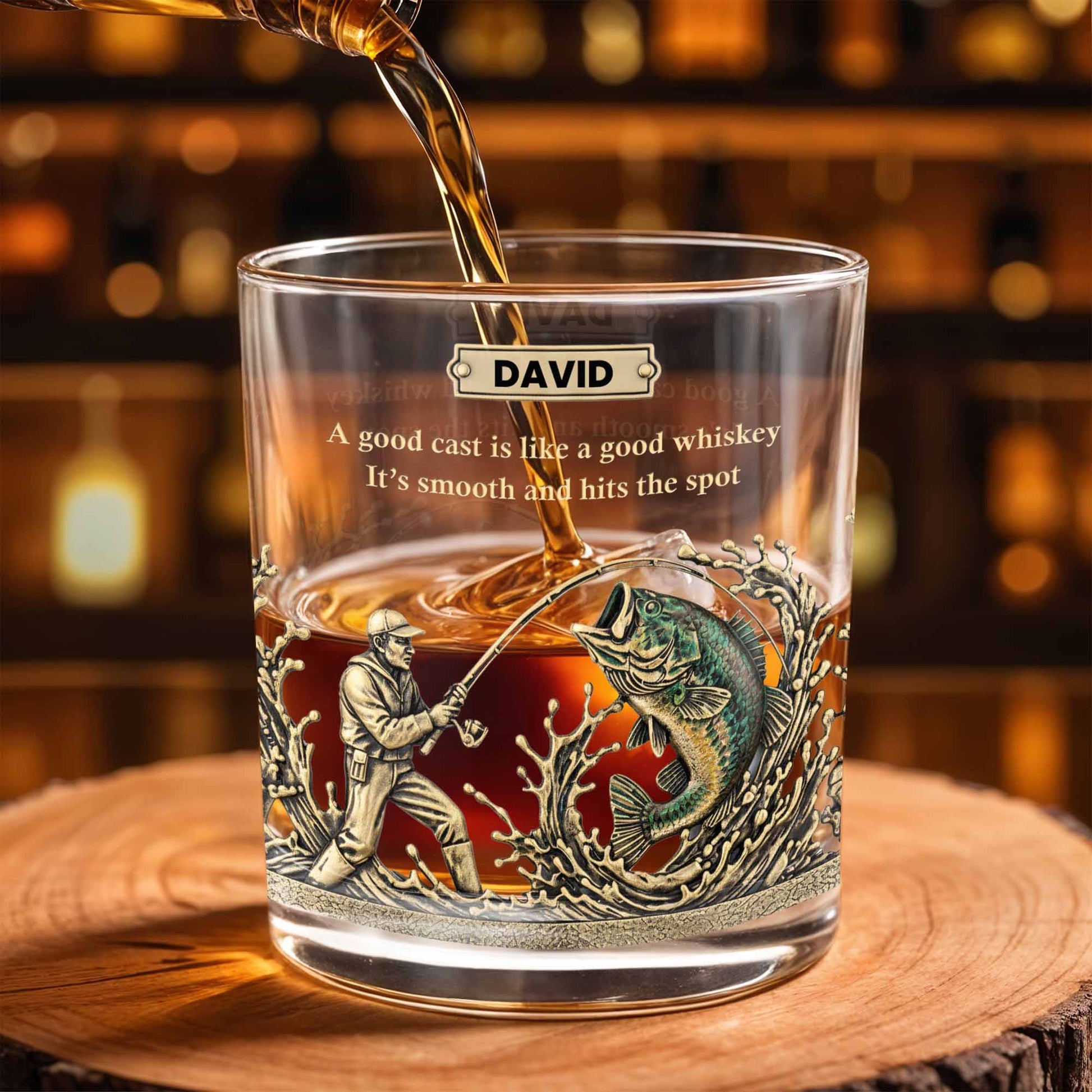 A Good Cast Is Like A Good Whiskey, Whiskey Glass For Fishing Enthusiasts